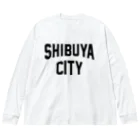 JIMOTOE Wear Local Japanの渋谷区 SHIBUYA WARD ロゴブラック Big Long Sleeve T-Shirt