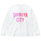 JIMOTOE Wear Local Japanの渋谷区 SHIBUYA WARD ロゴピンク Big Long Sleeve T-Shirt