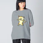 akane_art（茜音工房）の踊るスナネコ Big Long Sleeve T-Shirt