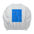 mirinconixのアシモフのロボット3原則とロボットの落書き  セルリアンブルー Big Crew Neck Sweatshirt