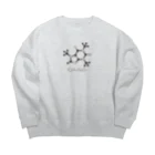 st_drop_laboratoryのカフェインの化学構造式 Big Crew Neck Sweatshirt