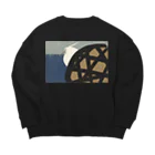PALA's SHOP　cool、シュール、古風、和風、ねこ、ワンちゃん、ウサギさん、野鳥。の和風　神坂雪佳 「白鷺」 （1909） Big Crew Neck Sweatshirt