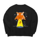 イラスト MONYAAT のたこさんwinなーとメンダコUFO Big Crew Neck Sweatshirt