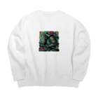 TUDOIの推志武士　伍 Big Crew Neck Sweatshirt