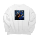 EijiPonの幾何学の楽器 Big Crew Neck Sweatshirt