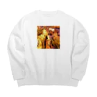 🍩tarojiro(たろじろ) shop🍩の捕らわれの土ロボット模様 Big Crew Neck Sweatshirt
