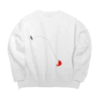 真鯛屋の釣られる真鯛 Big Crew Neck Sweatshirt