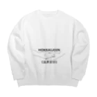 『Nothing Is Real』-- IN SUZURIの仏印h.t.（法界定印）黒 Big Crew Neck Sweatshirt