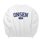 瀬高きりん♨温泉グッズのONSEN 1126（ネイビー） Big Crew Neck Sweatshirt