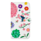 yminaminのうさぎのウオレットケース白 Book-Style Smartphone Case