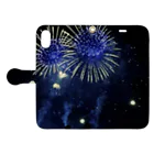 ✯しーくん。の【花咲く、HANABI】iPhoneケース Book-Style Smartphone Case:Opened (outside)
