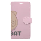 🍎デグーと服と雑貨屋さん🍏のWOMBAT🌸PINK   #ウォンバットグッズ Book-Style Smartphone Case