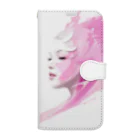 pondLeisurelyのサーフィンする魅力的な女性 Book-Style Smartphone Case