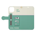 D-Styleのレトロ自動販売機パステルグリーン Book-Style Smartphone Case:Opened (outside)