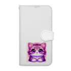 TOM24の些細な事でも興味津々アメショー”モモちゃん” Book-Style Smartphone Case