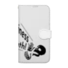 『Nothing Is Real』-- IN SUZURIのHappiness Is The Truth!（黒） Book-Style Smartphone Case