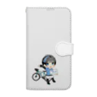 またたび/日本一周アイドルの水色×黒 Book-Style Smartphone Case