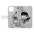 けものもののけなんでもござれのねずみじょうど Book-Style Smartphone Case:Opened (outside)