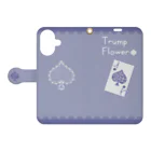 TANOSHIKAのトランプフラワー　NEW Book-Style Smartphone Case:Opened (outside)