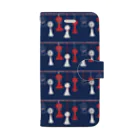 IZANAMI by Akane Yabushitaの【日本レトロ#11】てるてる坊主（パターン） Book-Style Smartphone Case