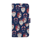 IZANAMI by Akane Yabushitaの【日本レトロ#22】狐面（パターン） Book-Style Smartphone Case