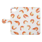 さとろくのえび手帳型iPhoneケース Book-Style Smartphone Case:Opened (outside)