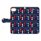 IZANAMI by Akane Yabushitaの【日本レトロ#11】てるてる坊主（パターン） Book-Style Smartphone Case:Opened (outside)