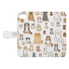 こぐま犬てんすけグッズショップのワンコ大集合 Book-Style Smartphone Case:Opened (outside)