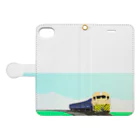 Danke Shoot Coffeeの田園を走る Book-Style Smartphone Case:Opened (outside)