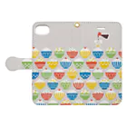 123izmのごはん Book-Style Smartphone Case:Opened (outside)