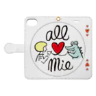 ひなげし商店のオール三重／ワニくん Book-Style Smartphone Case:Opened (outside)