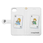 二世@m_2seiのQとK（青・緑-素数なしver） Book-Style Smartphone Case:Opened (outside)
