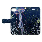 ツキシルベのクラゲシアが生息する海 Book-Style Smartphone Case:Opened (outside)