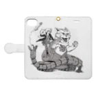 OGR Labのロボット猫と少女 Book-Style Smartphone Case:Opened (outside)