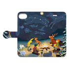 Makiko Goto goods storeの星空キャンプ Book-Style Smartphone Case:Opened (outside)