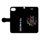 YOSSEY_GOODSのニャアスターズ手帳型スマホケース黒 Book-Style Smartphone Case:Opened (outside)