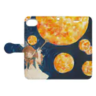 スペースSAKANAの月明かりのシャボン玉 Book-Style Smartphone Case:Opened (outside)