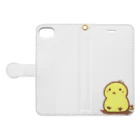 まひろのちょこんとぴよちゃん Book-Style Smartphone Case:Opened (outside)