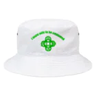 『Nothing Is Real』-- IN SUZURIの吾唯足知（われただたりるをしる。ショルダーアーチ・緑・英語 Bucket Hat