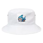 IloveCatのサメのフードを被った可愛らしい子猫 Bucket Hat