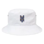 bocahpagi_ボチャパギの青い花柄のバティック Bucket Hat