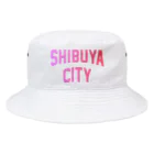 JIMOTOE Wear Local Japanの渋谷区 SHIBUYA WARD ロゴピンク Bucket Hat