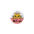 chi-bitのじーっとみる猫・ねこいます ＼にゃー／（ピンク・茶トラ） Tin Badge