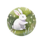 しろこまやのうさぎのお散歩 Tin Badge