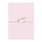 しらたまちゃんSHOPu〜🐽のいっぱいしらたまちゃん 裏面ヒヨコ （ピンク） Clear File Folder