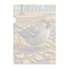 TraditionJapaneseのドット絵のスズメ Clear File Folder