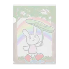 ウサギヤの梅雨空ぐびっと Clear File Folder