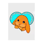 LalaHangeulのLop eared rabbit(ロップイヤーラビット) 英語バージョン Clear File Folder