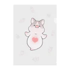 しらたまちゃんSHOPu〜🐽のブタオネ Clear File Folder