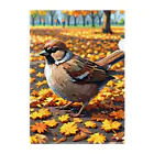 TraditionJapaneseのドット絵のスズメ Clear File Folder